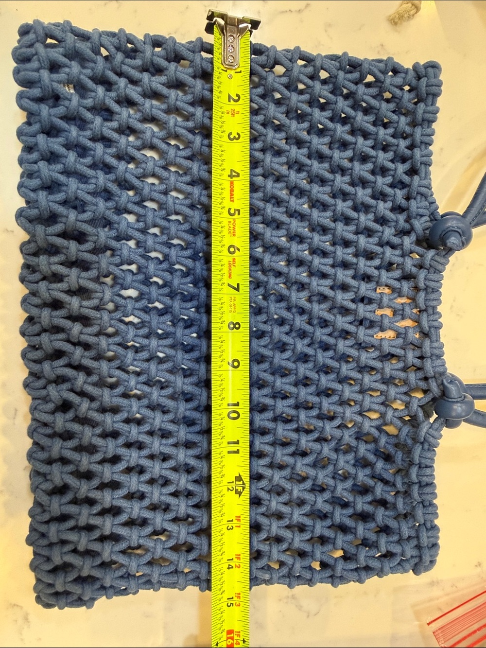 Clare V Blue Knotted Macramé Tote - Picture 7 of 8